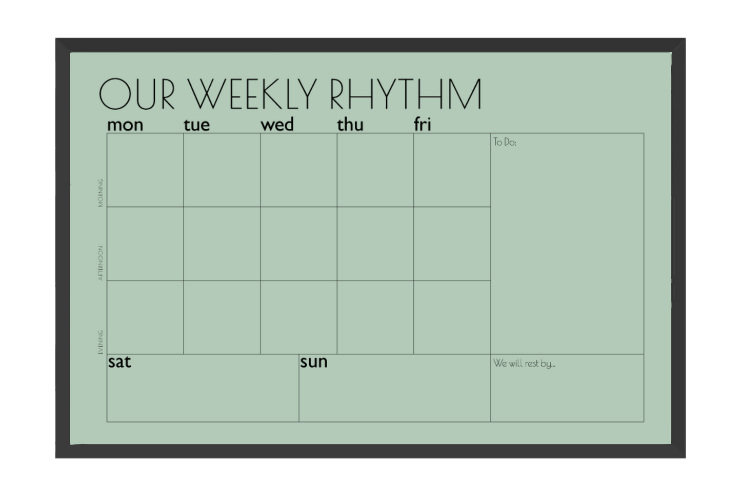 Weekly Rhythm Planner