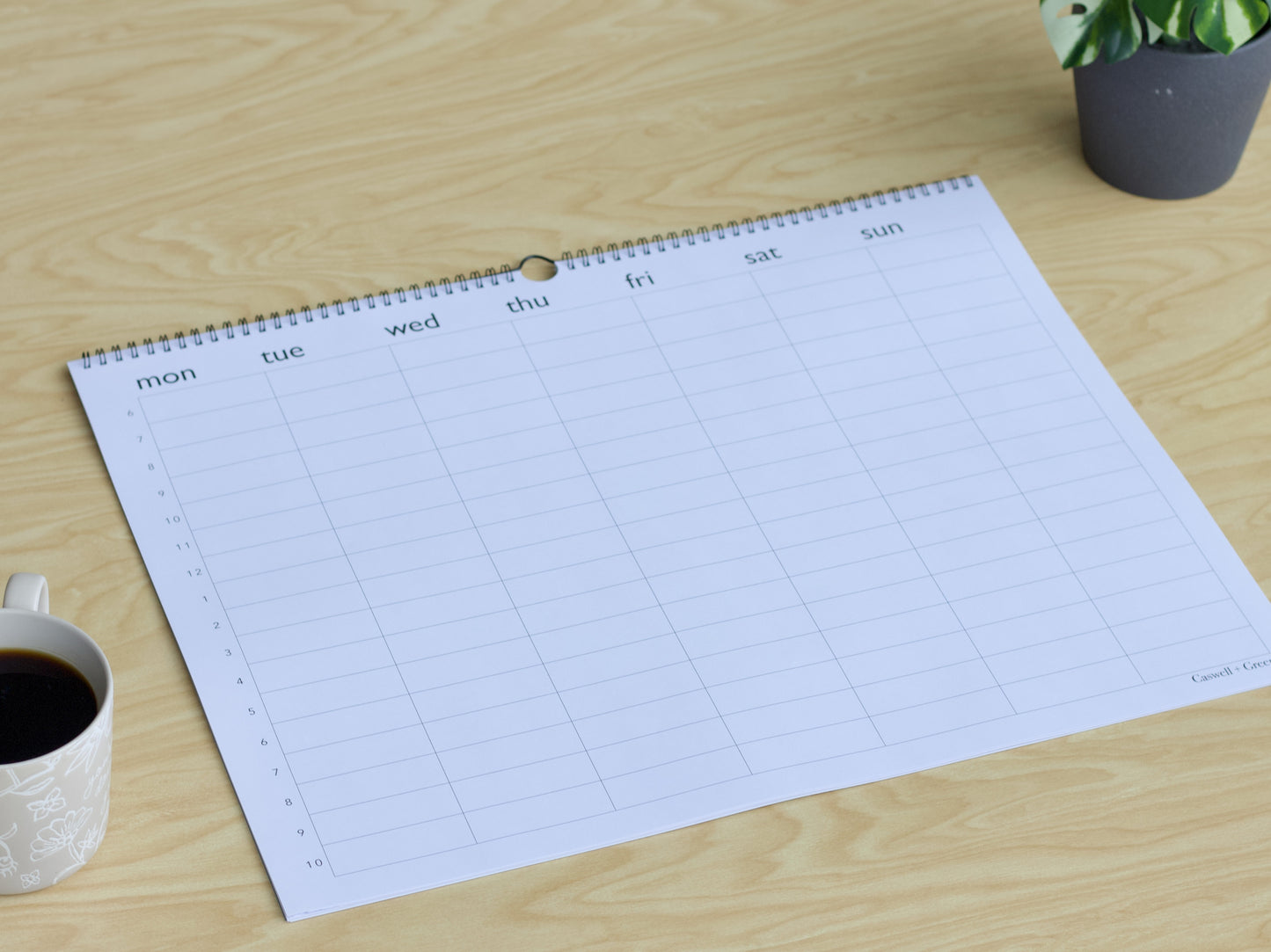 Large Hourly Weekly Paper Planner | 6AM–10PM Schedule | 20x16 Wall or Desk Format | 26 Premium Tear-Off Sheets