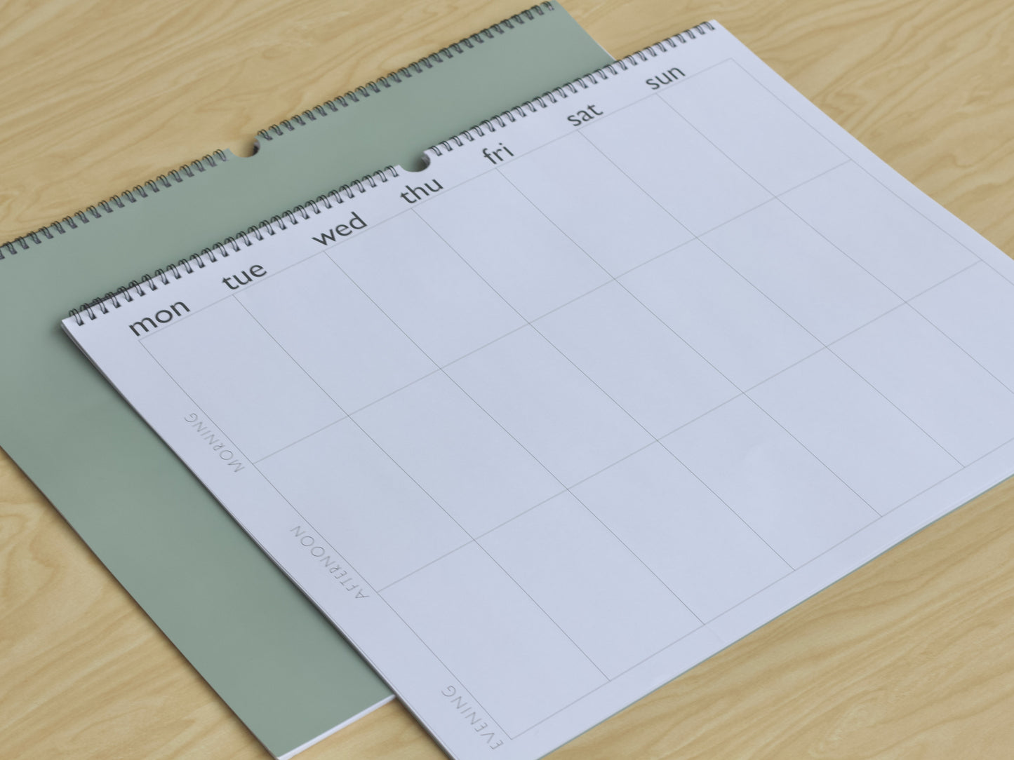 Time Block Weekly Paper Planner | Morning, Afternoon, Evening Layout | 20x16 Desk or Wall Format | 26 Pages | Monday Start