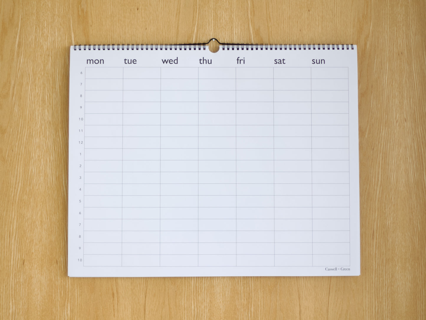 Large Hourly Weekly Paper Planner | 6AM–10PM Schedule | 20x16 Wall or Desk Format | 26 Premium Tear-Off Sheets