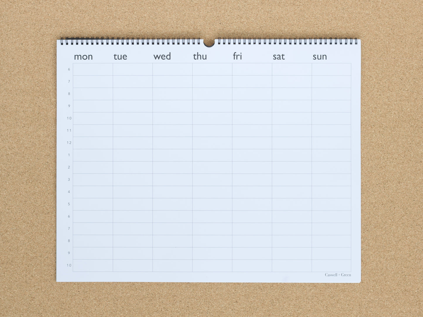 Large Hourly Weekly Paper Planner | 6AM–10PM Schedule | 20x16 Wall or Desk Format | 26 Premium Tear-Off Sheets