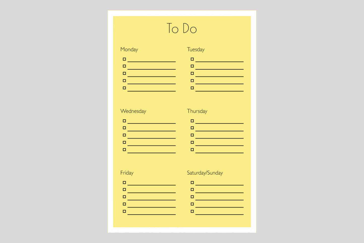 Daily To-Do List (Bullet Points)
