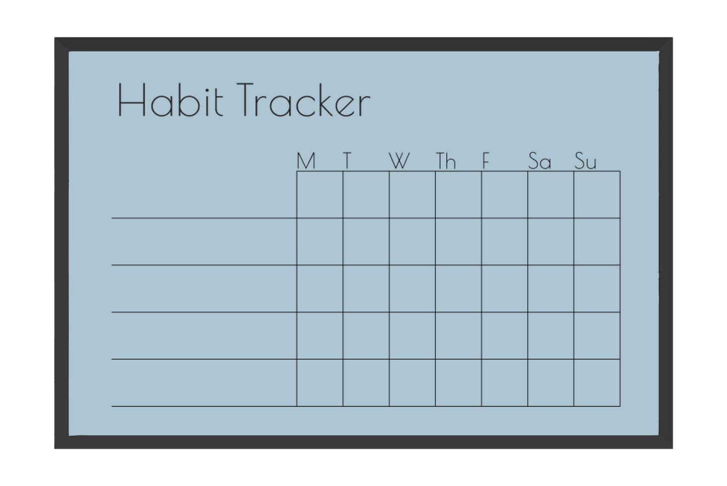 Weekly Habit Tracker (Squares)