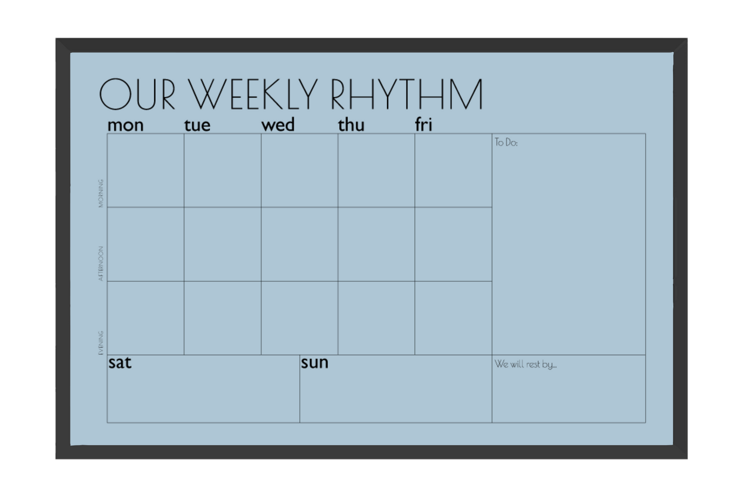 Weekly Rhythm Planner