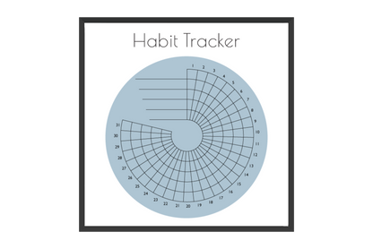 Monthly Round Habit Tracker (two tone)