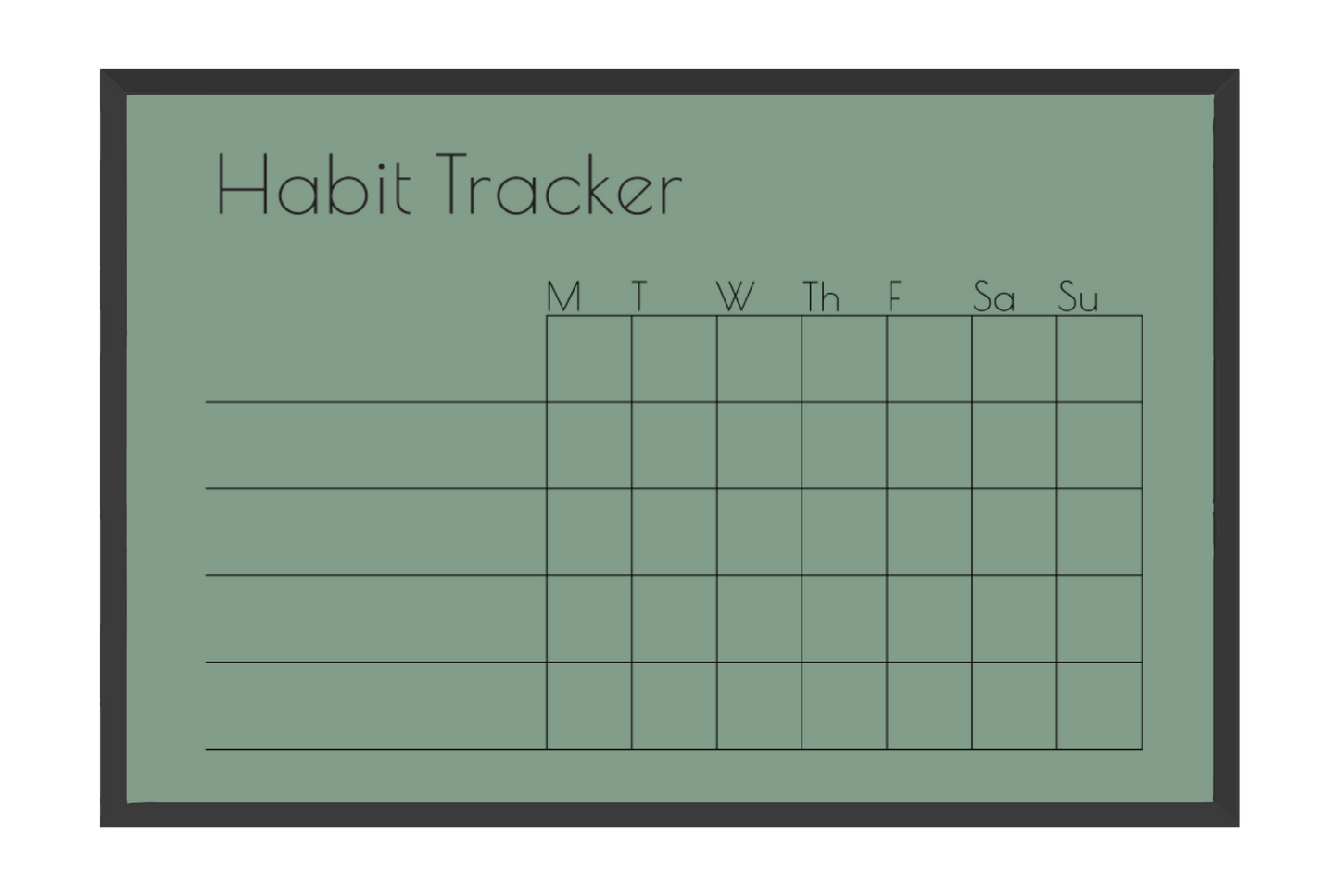 Weekly Habit Tracker (Squares)