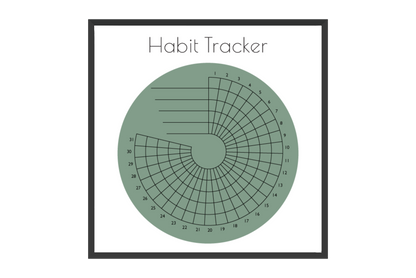 Monthly Round Habit Tracker (two tone)