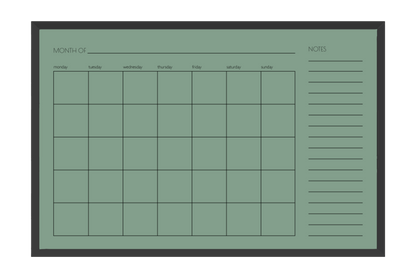 Monthly + Notes Calendar