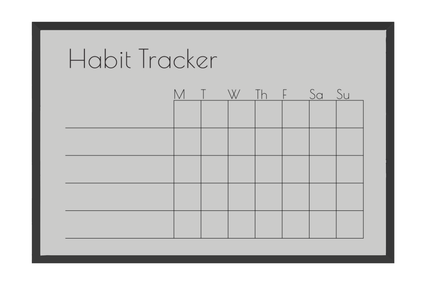 Weekly Habit Tracker (Squares)