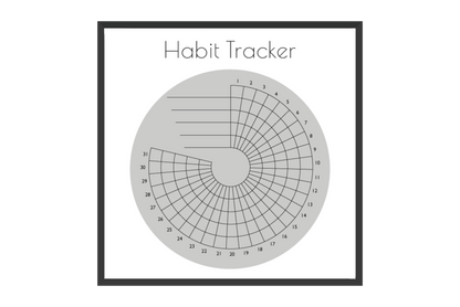 Monthly Round Habit Tracker (two tone)