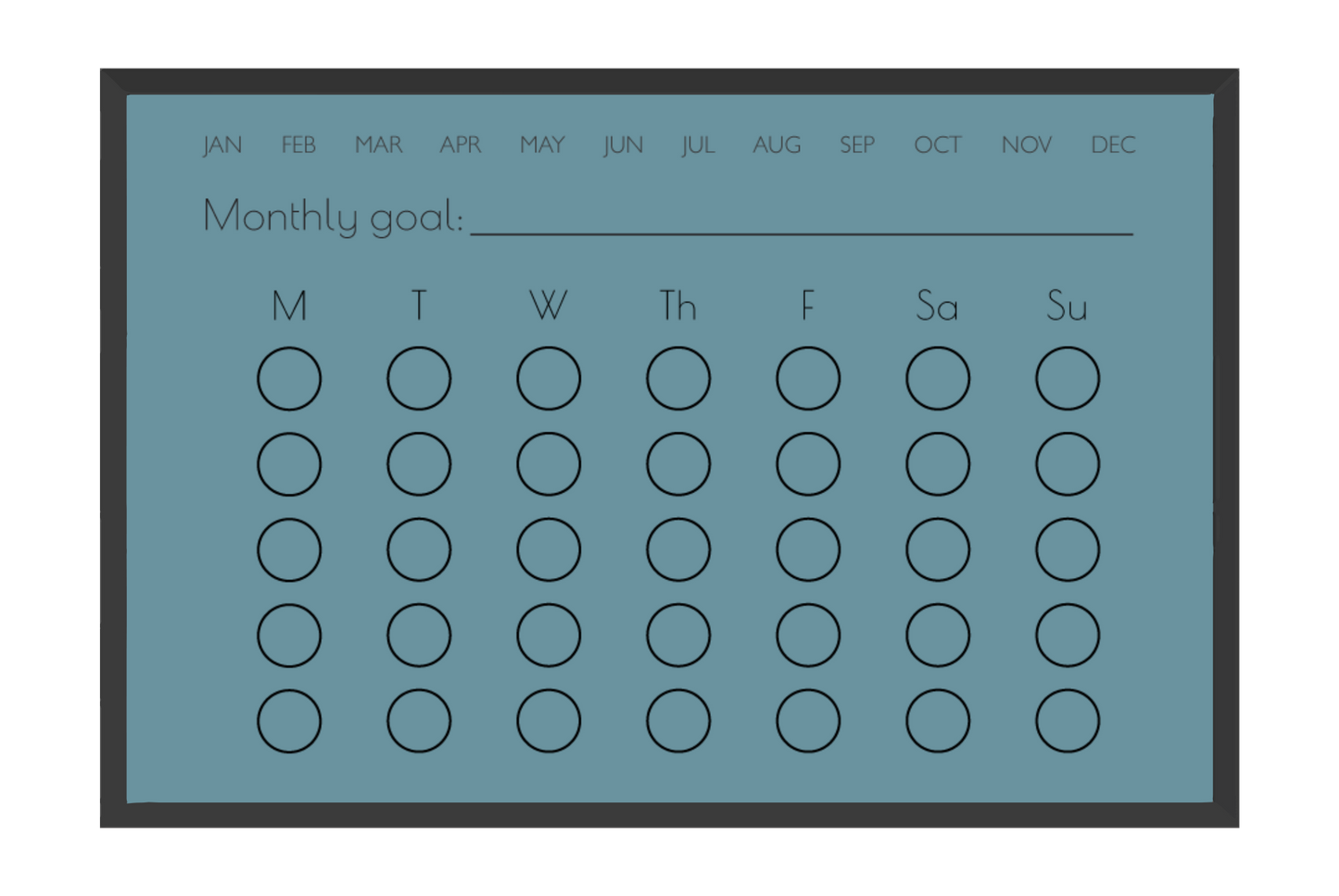 Monthly Habit Tracker (Circles)