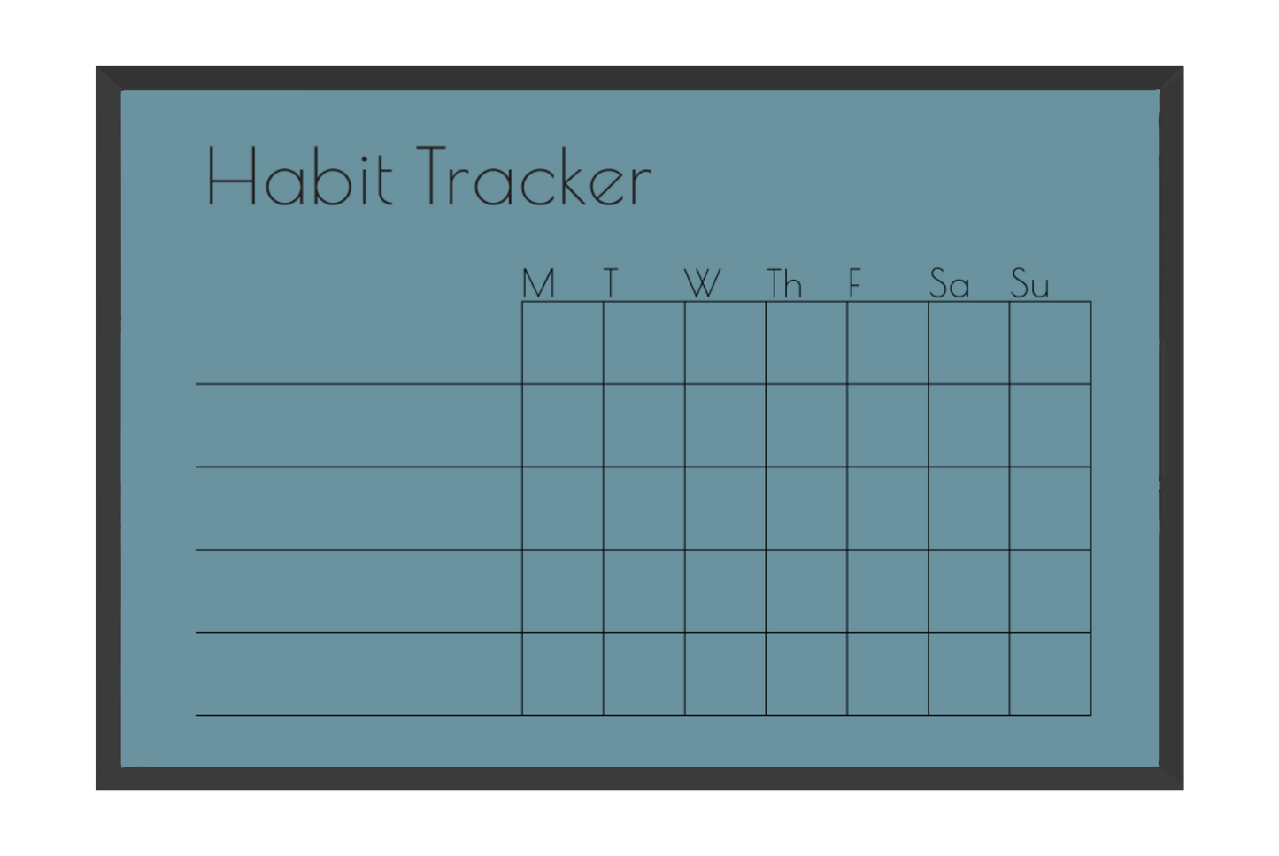 Weekly Habit Tracker (Squares)