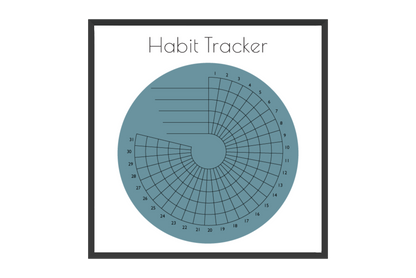 Monthly Round Habit Tracker (two tone)