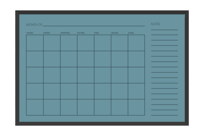 Monthly + Notes Calendar