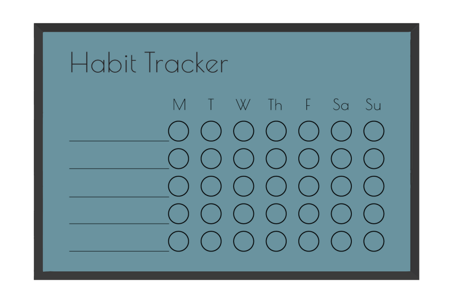 Weekly Habit Tracker (Circles)