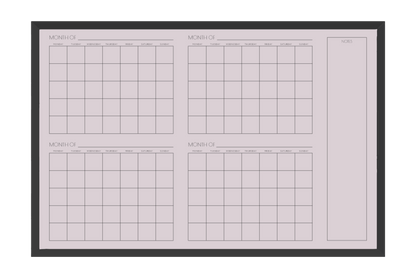 4 Month Calendar