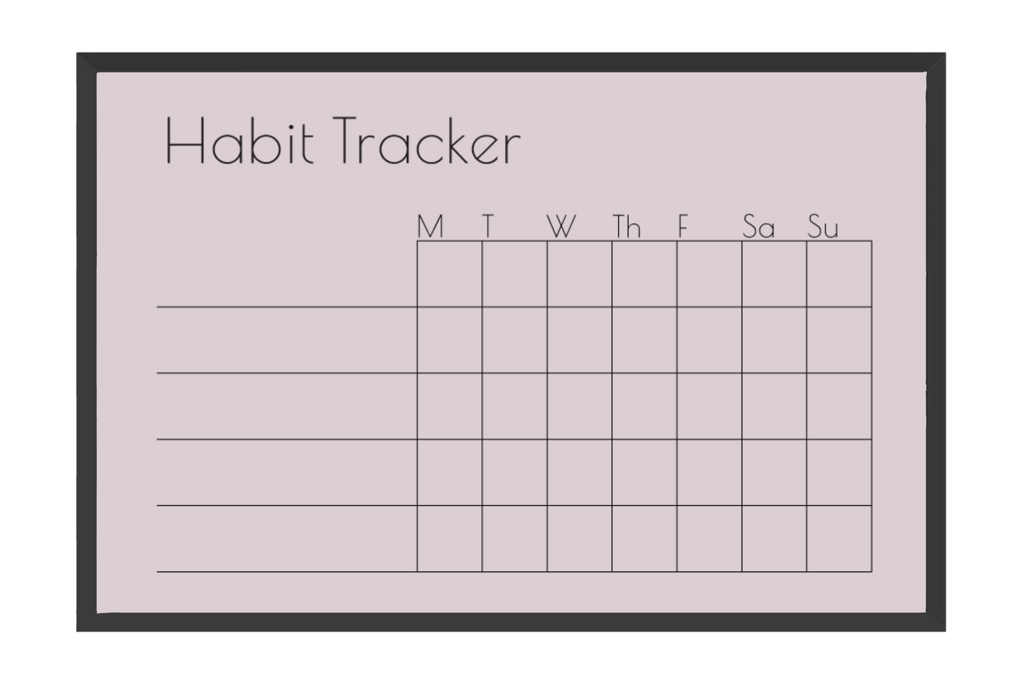 Weekly Habit Tracker (Squares)