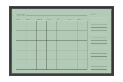 Monthly + Notes Calendar