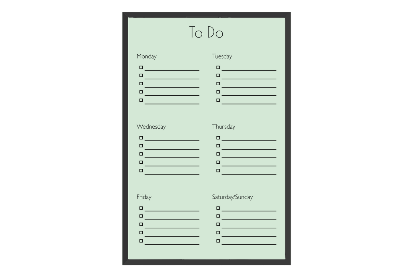 Daily To-Do List (Bullet Points)