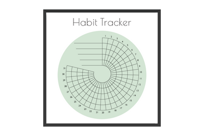 Monthly Round Habit Tracker (two tone)