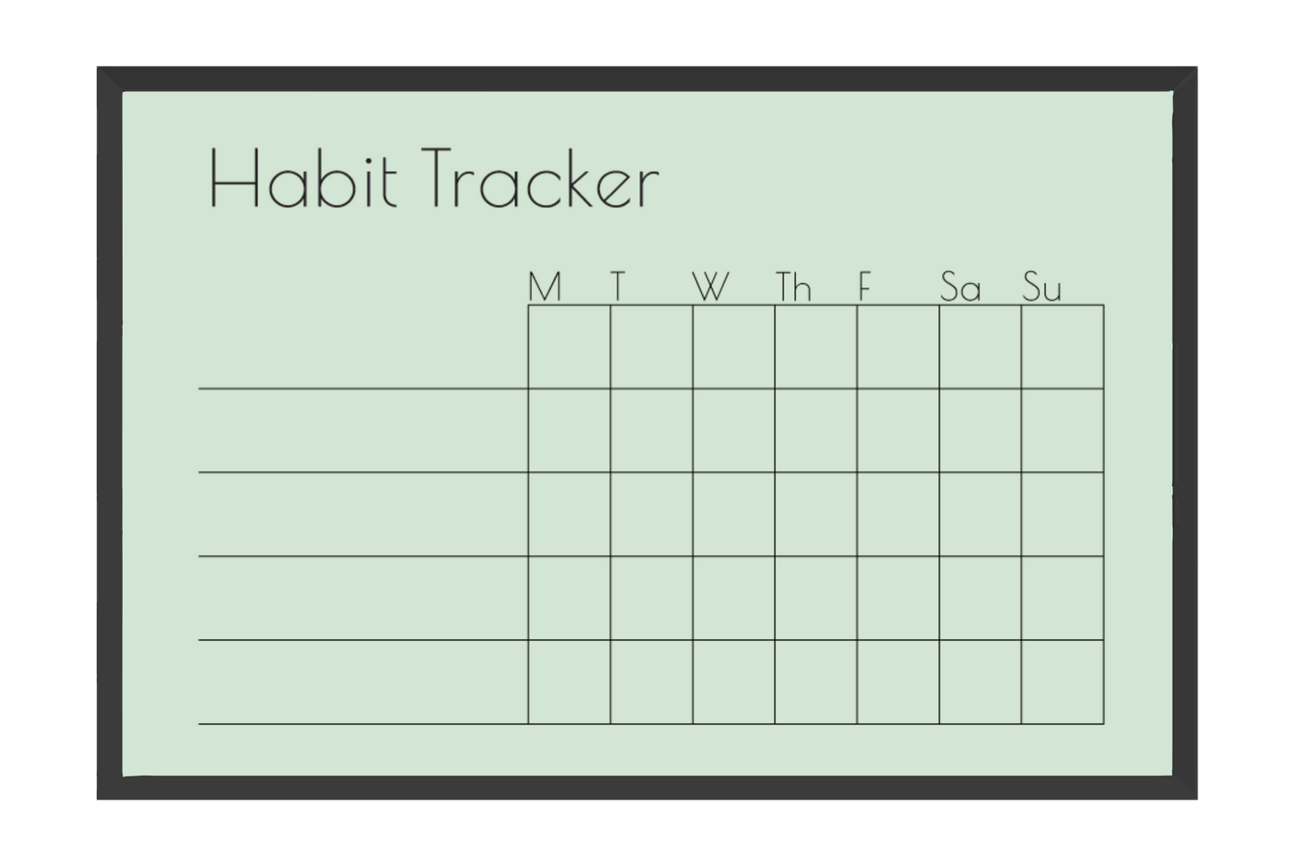 Weekly Habit Tracker (Squares)