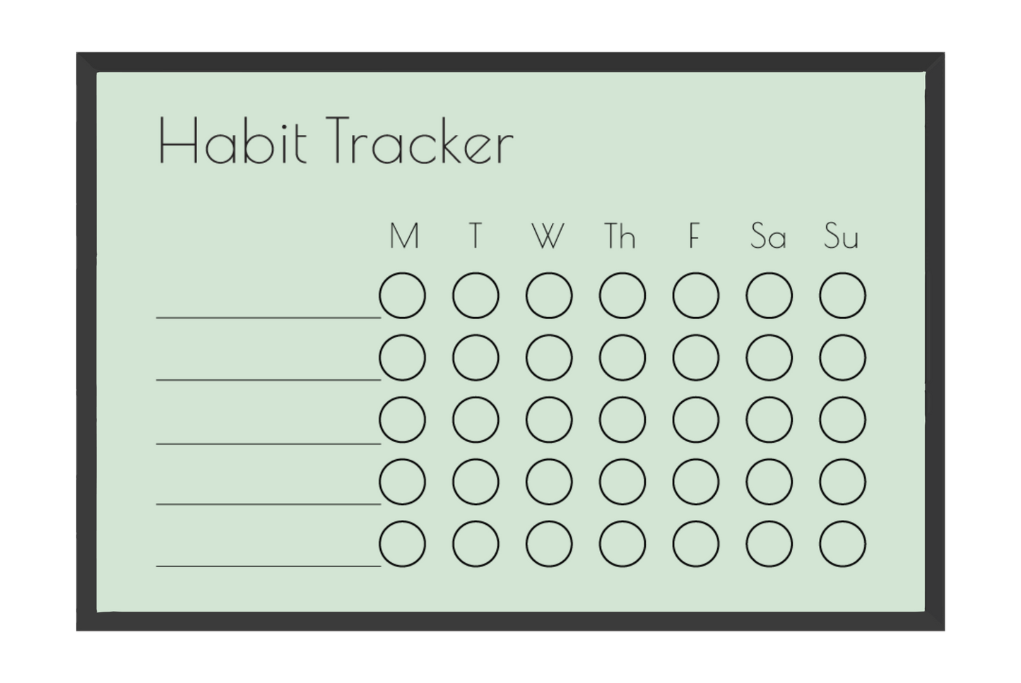 Weekly Habit Tracker (Circles)