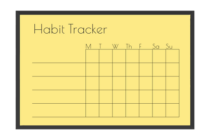 Weekly Habit Tracker (Squares)