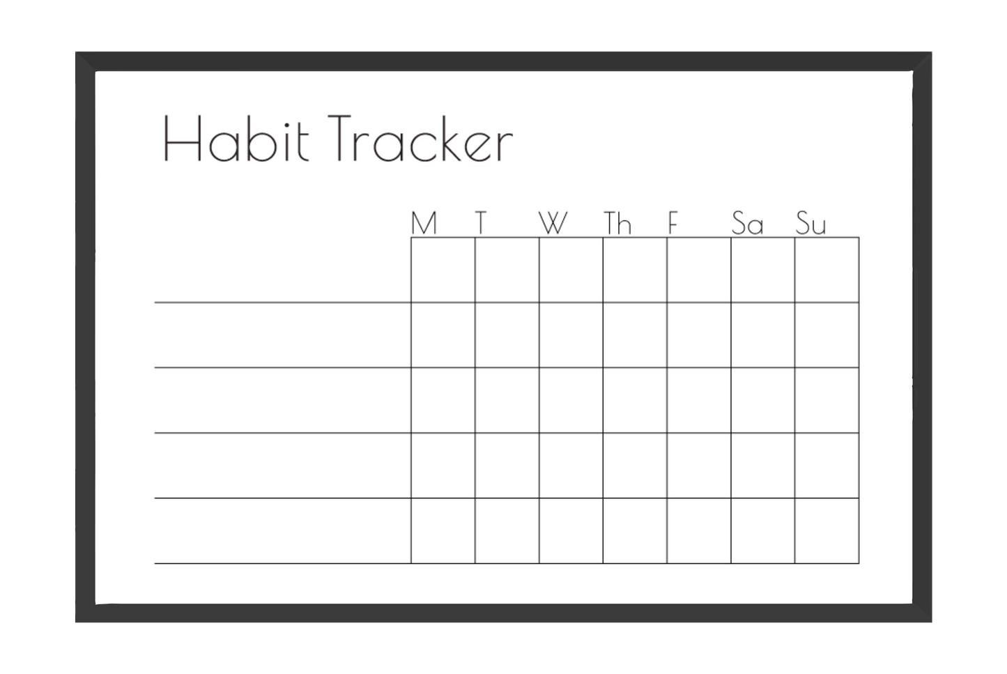 Weekly Habit Tracker (Squares)