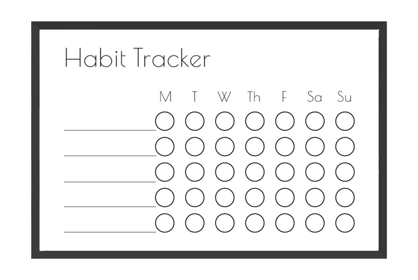 Weekly Habit Tracker (Circles)