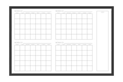 4 Month Calendar