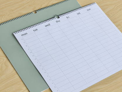 Large Hourly Weekly Paper Planner | 6AM–10PM Schedule | 20x16 Wall or Desk Format | 26 Premium Tear-Off Sheets