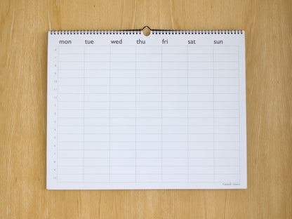 Large Hourly Weekly Paper Planner | 6AM–10PM Schedule | 20x16 Wall or Desk Format | 26 Premium Tear-Off Sheets