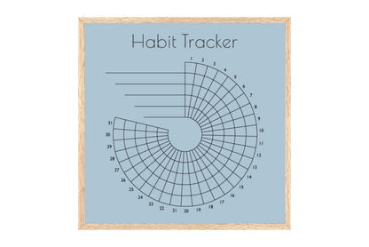 Monthly Round Habit Tracker (Single tone)