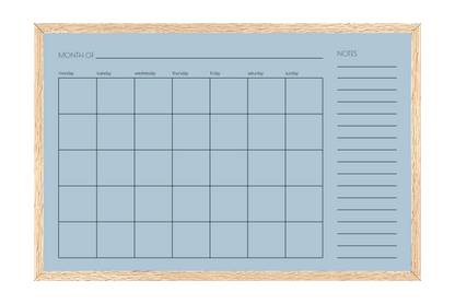 Monthly + Notes Calendar