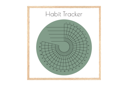 Monthly Round Habit Tracker (two tone)