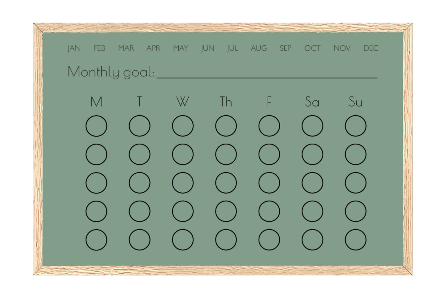 Monthly Habit Tracker (Circles)