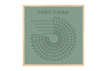 Monthly Round Habit Tracker (Single tone)