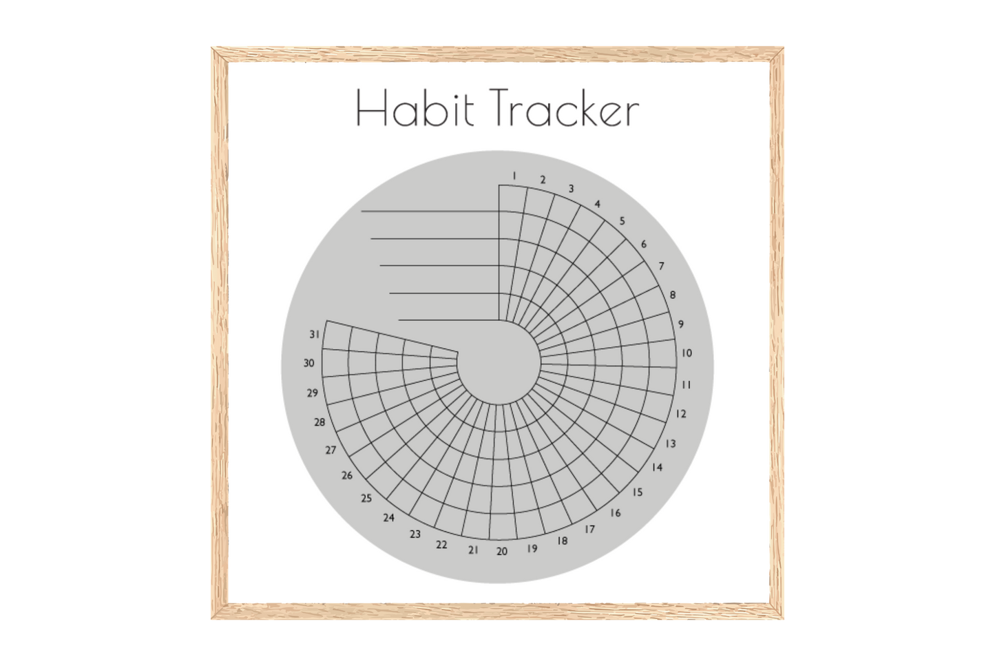 Monthly Round Habit Tracker (two tone)