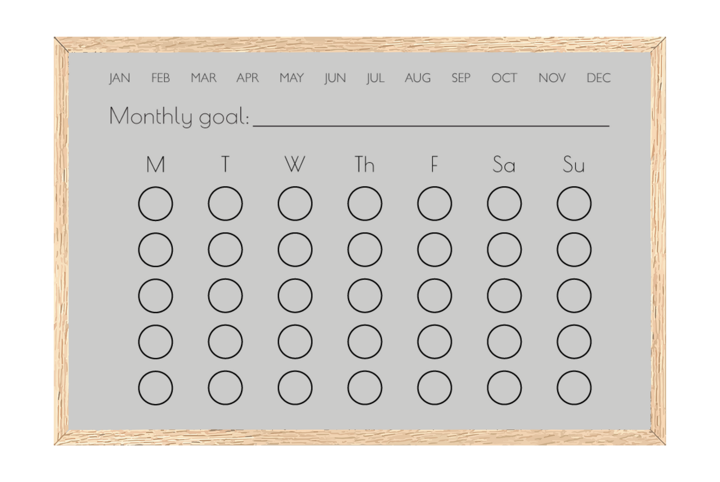 Monthly Habit Tracker (Circles)