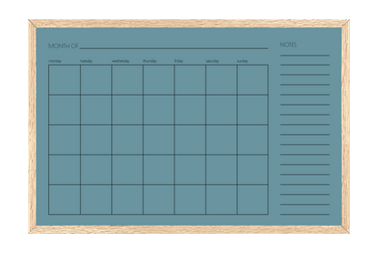 Monthly + Notes Calendar