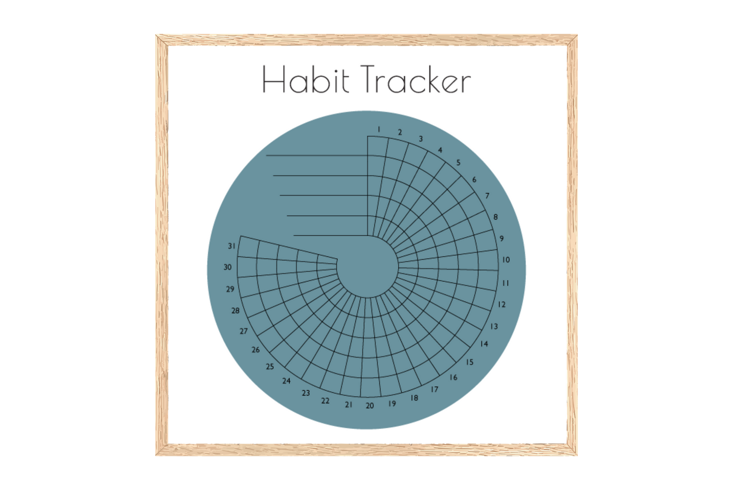 Monthly Round Habit Tracker (two tone)