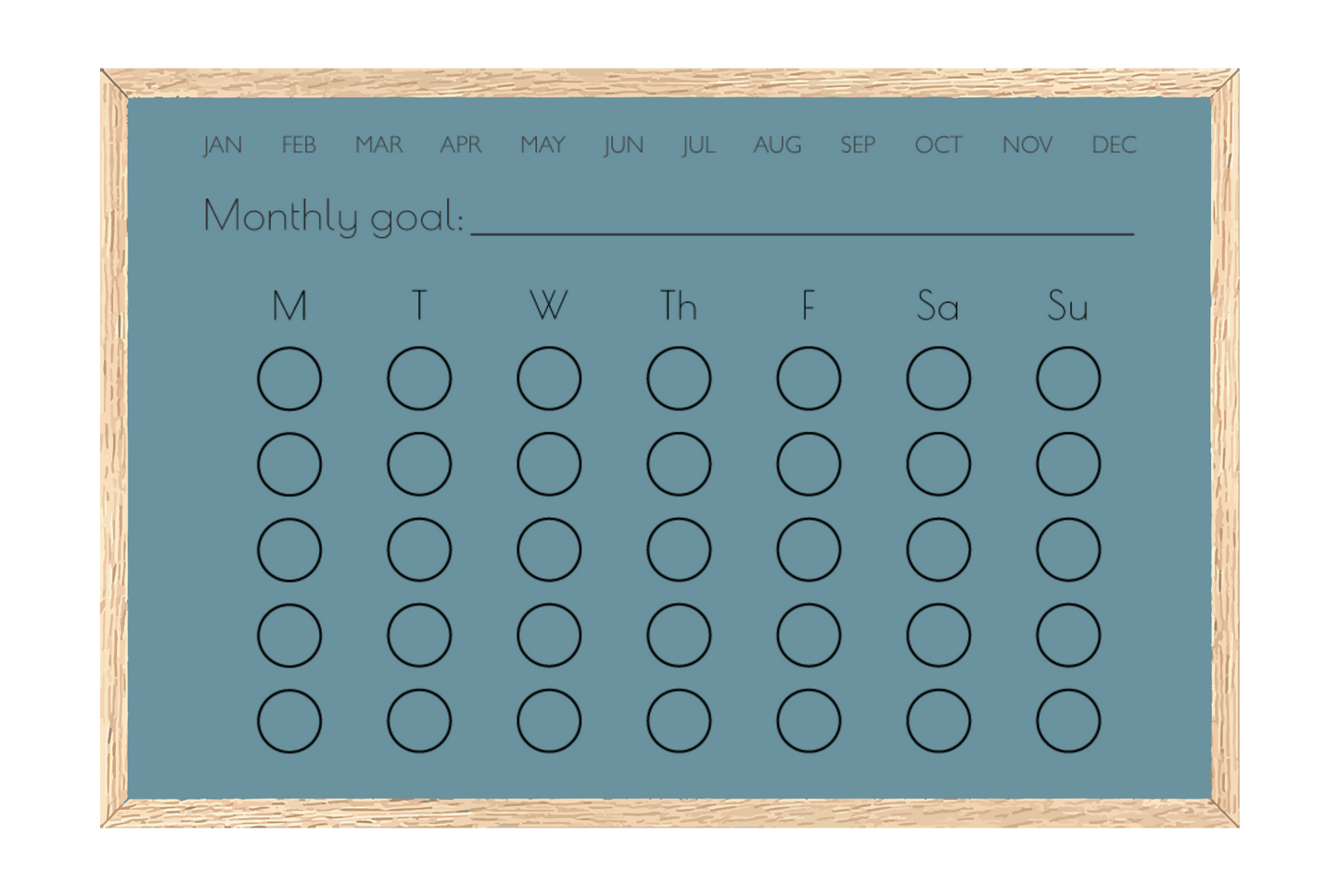 Monthly Habit Tracker (Circles)