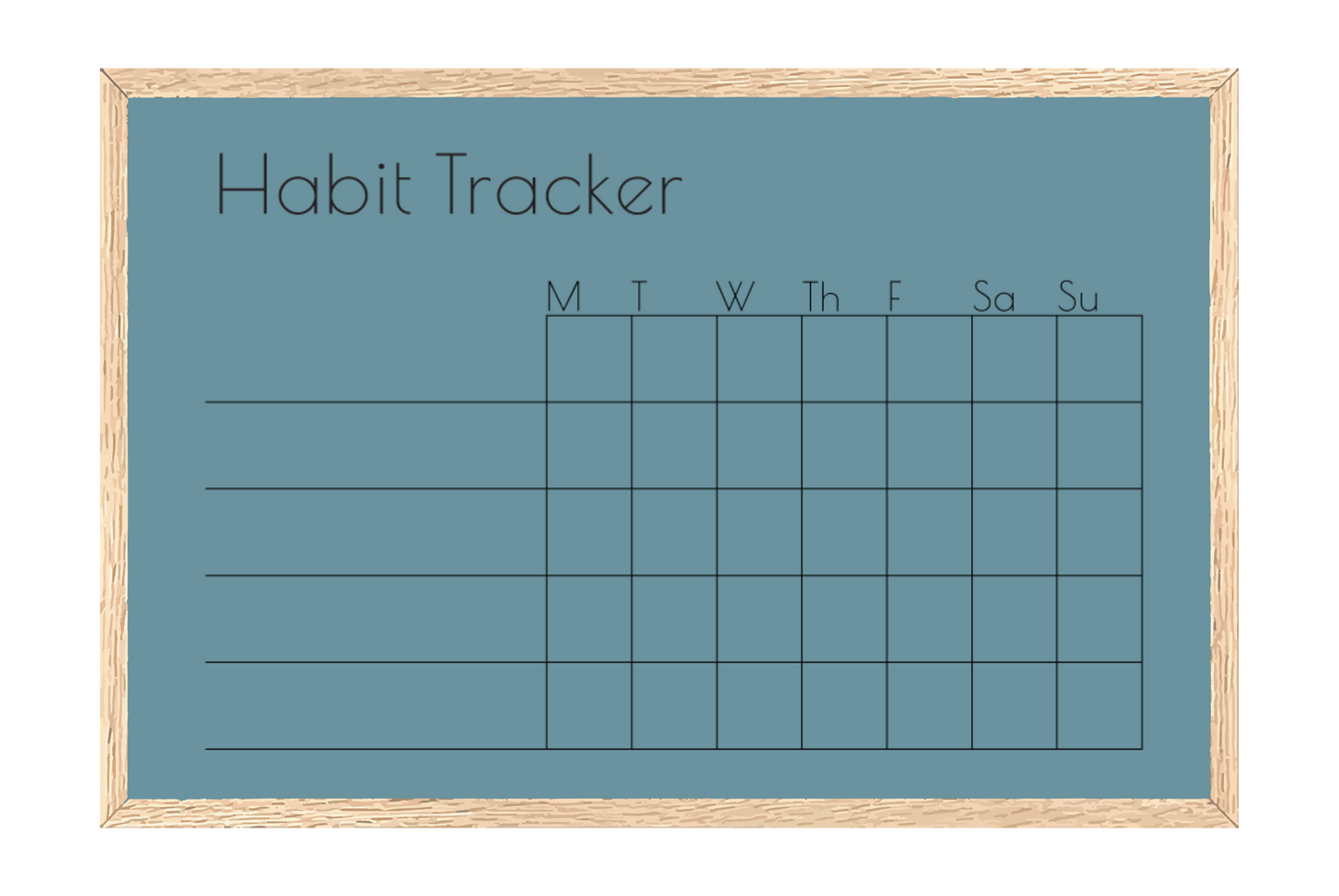 Weekly Habit Tracker (Squares)