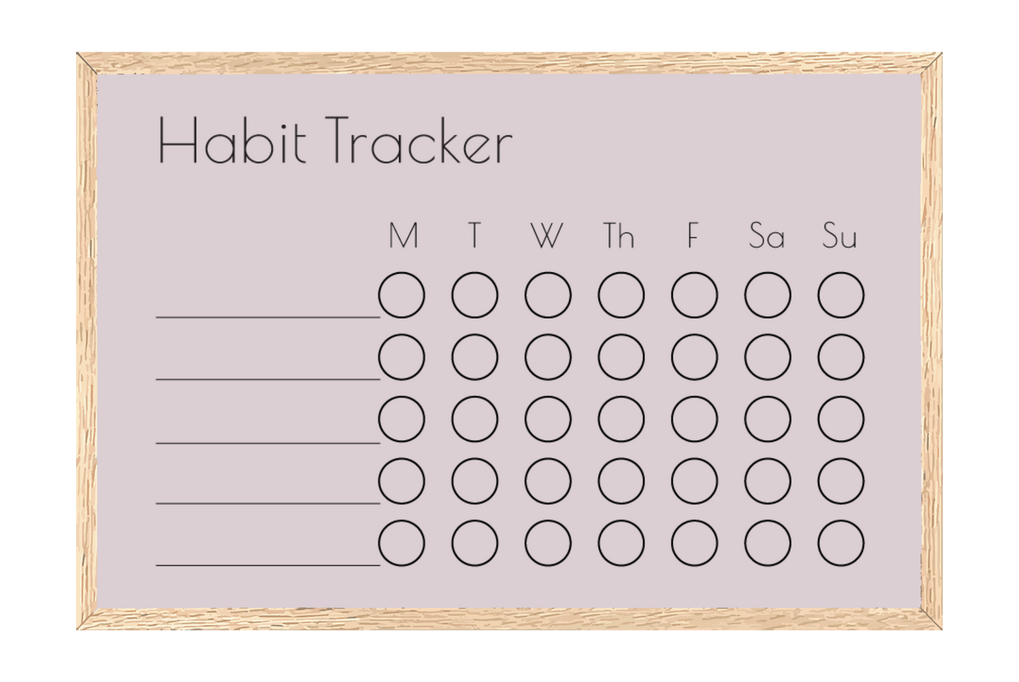 Weekly Habit Tracker (Circles)