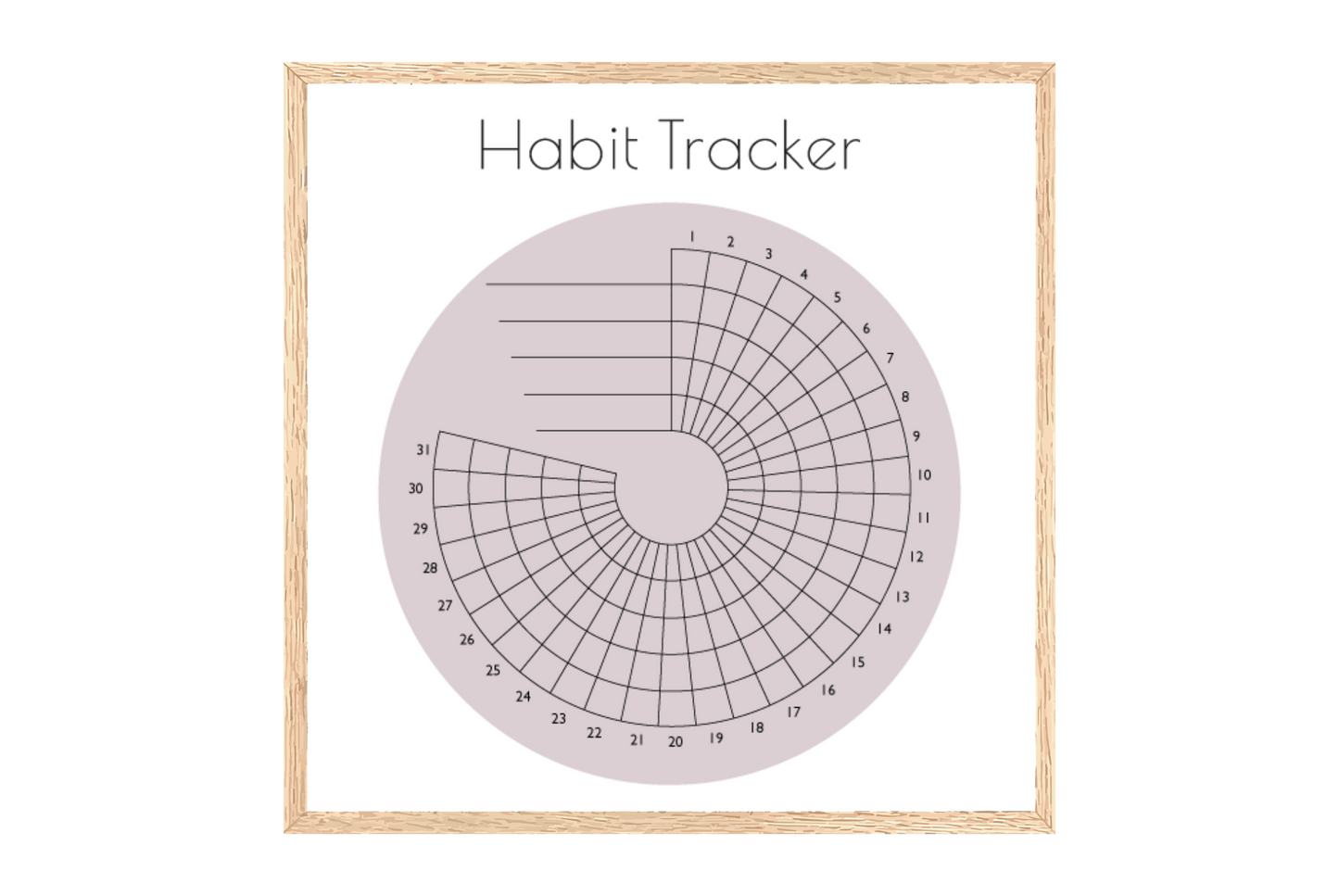 Monthly Round Habit Tracker (two tone)