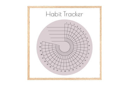 Monthly Round Habit Tracker (two tone)