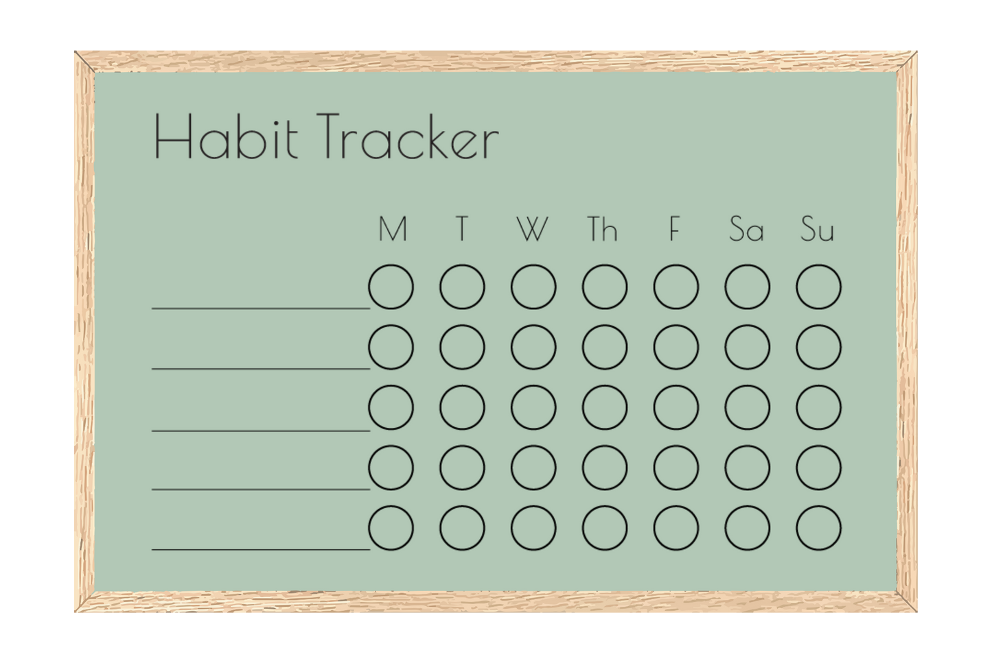 Weekly Habit Tracker (Circles)