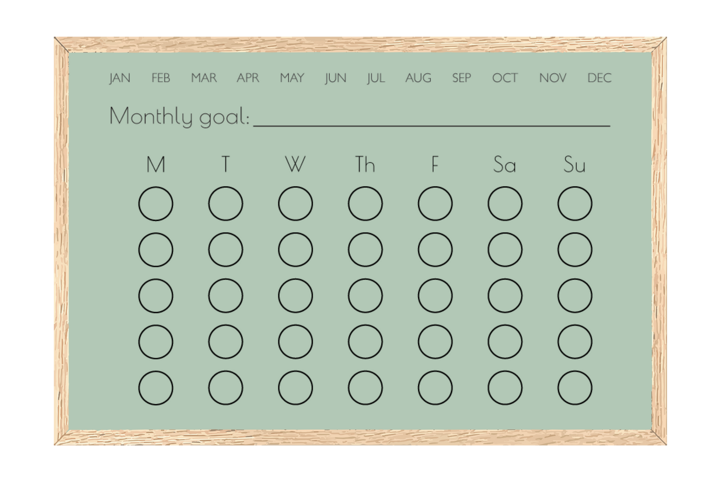 Monthly Habit Tracker (Circles)