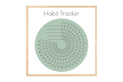 Monthly Round Habit Tracker (two tone)