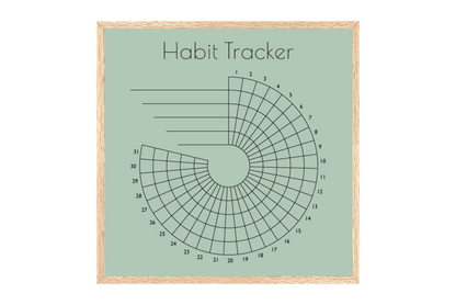 Monthly Round Habit Tracker (Single tone)